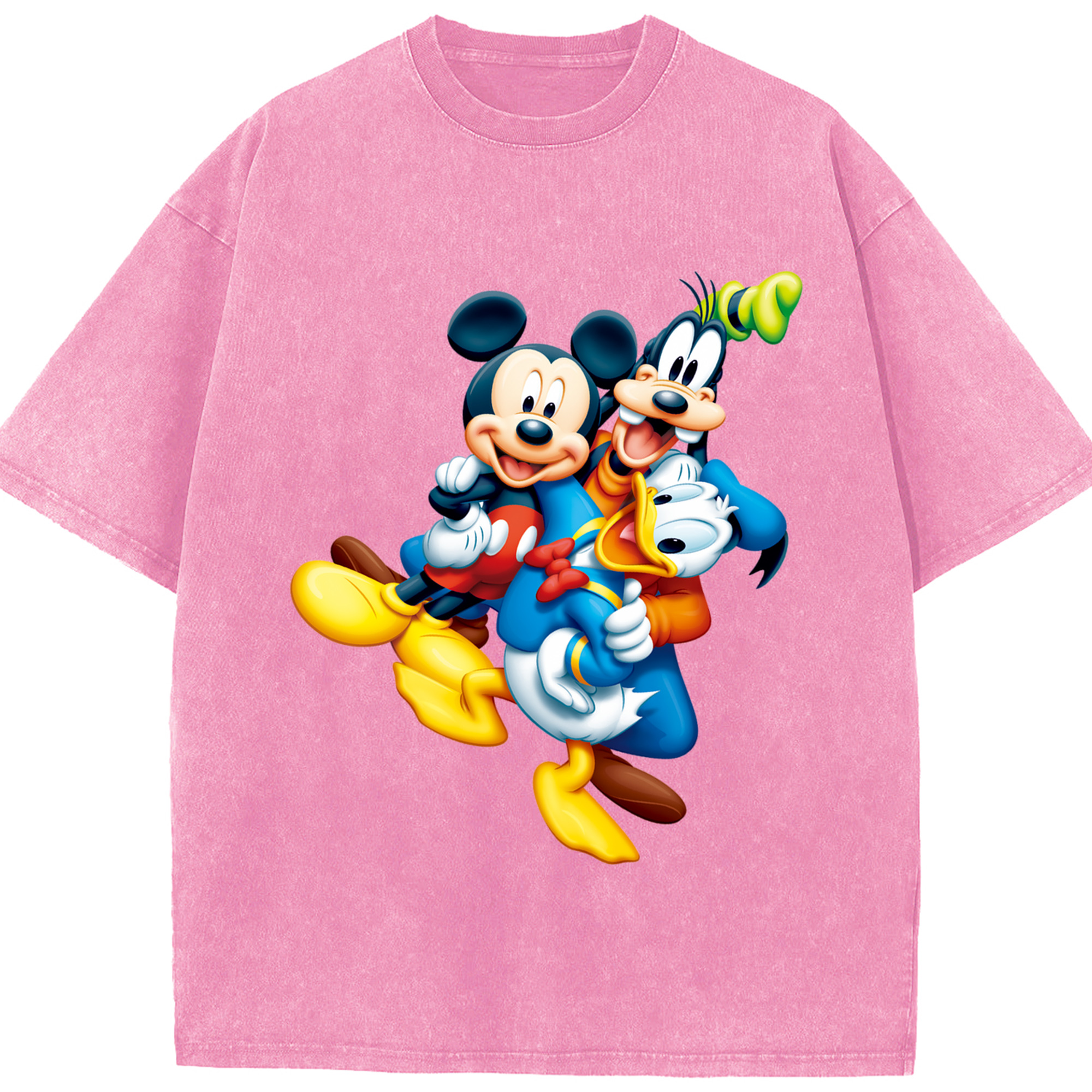 （画像用） ミッキーマウス Mickey Mouse 綿100% ヴィンテージ風 半袖Tシャツ（フロントプリント）